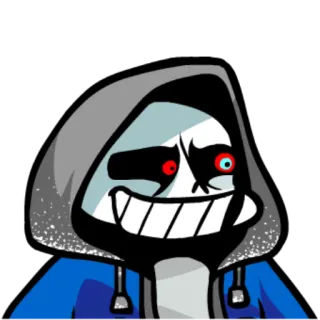 🆙 Sans Undertale sans, undertale, video game, character, fan art whatsapp sticker