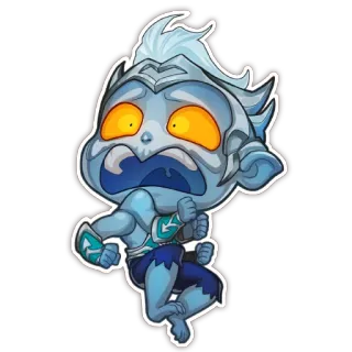 😧 sticker, cartoon, figur, fantasy, kunst, monster, kreatur telegram sticker