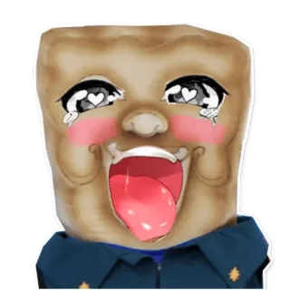 😘 Emoji, Figur, Zunge, Herzaugen, Süß, Kawaii whatsapp sticker