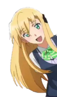 😃 Anime, Chica, Rubia, Linda, Dibujos animados, Manga telegram sticker