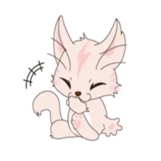 😅 animal, lindo, gato, gatito, kawaii, dibujo animado whatsapp sticker