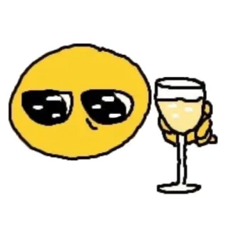 🎁 Emoji, Trinken, Wein, Glas, Glücklich telegram sticker