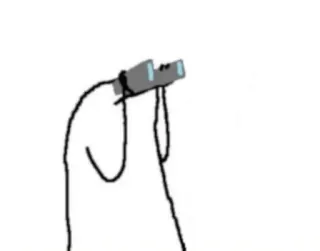👀 stick figure, binoculars, looking, observation telegram sticker