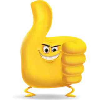 👍 Emoji, Amarelo, Polegar para cima, Aprovação, Gostei, Acordo telegram sticker