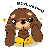 ✨ Волшебно walrus, cute, animal, sparkle, cartoon telegram sticker