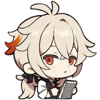 😒 Kaedehara Kazuha Genshin Impact Anime, Video game, Desenho animado, Genshin Impact, Kaedehara Kazuha telegram sticker