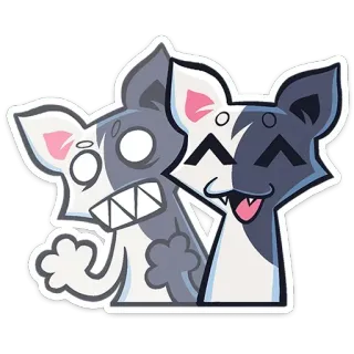 😆 мультяшные коты, наклейка животное, милый, смешной, мультфильм telegram sticker