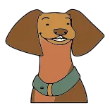 🐶 dog, cartoon, animal, pet, brown telegram sticker