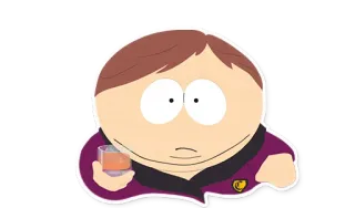 🥃 Eric Cartman South Park eric cartman, south park, animatie, cartoon, personage, drankje telegram sticker