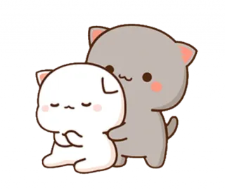 😑 chat, kawaii, mignon, autocollant, animé whatsapp sticker