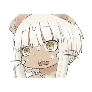 😲 Anime, Desenho animado, Personagem, Orelhas de animal, Suor telegram sticker