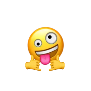 🤪 Emoji, Zunge, albern, lustig, spielerisch telegram sticker