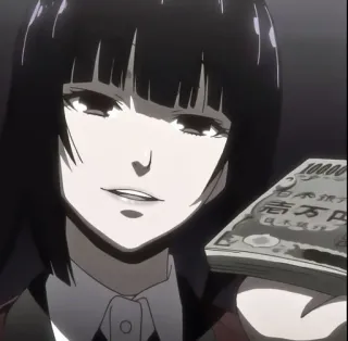 🃏 Yumeko Jabami Kakegurui 动漫, 狂赌之渊, 蛇喰梦子, 赌博, 钱, 角色 telegram sticker