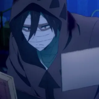 🦇 Zack Foster Angels of Death Anime, Zack Foster, Angels of Death, Karakter, Hoodie, Horor telegram sticker
