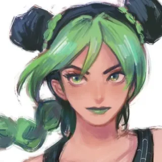 ☺️ Jolyne Cujoh JoJo's Bizarre Adventure Anime, Manga, Jolyne Cujoh, JoJo's Bizarre Adventure, Stone Ocean, Personaje, Retrato, Fanart telegram sticker