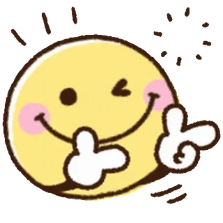 ⭐ Emoji, Feliz, Mono, Guiño, Signo de la paz telegram sticker