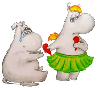 💔 Moomin moomin, kartun, sedih, patah hati, air mata, karakter, finlandia whatsapp sticker