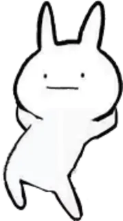 🤣 konijn, cartoon, schattig, grappig, wit telegram sticker
