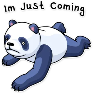 🐢 Im Just Coming Панда, Мультфильм, Смешные, Животное, Юмор, Сленг telegram sticker