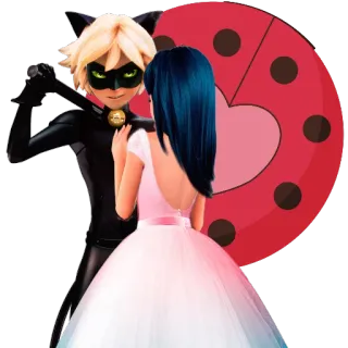 🐞 Chat Noir Miraculous: Tales of Ladybug & Cat Noir кот нуар, леди баг, мультфильм, аниме, кот, божья коровка telegram sticker