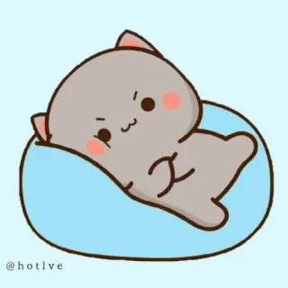😡 @hotlve cat, cute, cartoon, animal, kawaii telegram sticker
