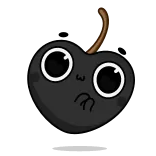 🙂 체리, 귀여운, 카와이, 과일, 만화, 스티커 telegram sticker