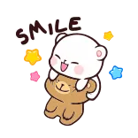 😀 SMILE медведь, милый, улыбка, счастливый, мультфильм telegram sticker