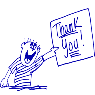 🙏 Thank You thank you, cartoon, greeting, hand drawn, illustration telegram sticker