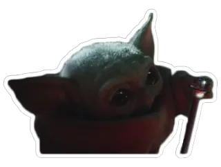 🕹 Grogu The Mandalorian Grogu, Baby Yoda, The Mandalorian, Star Wars, imut, fiksi ilmiah whatsapp sticker
