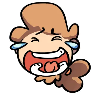 😂 плачущий, эмоции, мультфильм, смешной, смех, мем telegram sticker