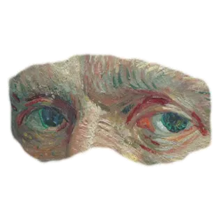 ❤ olhos, pintura, arte, vincent van gogh, impressionismo, retrato whatsapp sticker