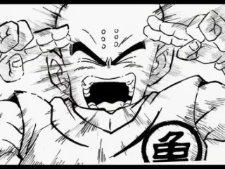 😎 Tien Shinhan Dragon Ball Tien Shinhan, Dragon Ball, anime, manga, screaming, angry, character, martial arts telegram sticker