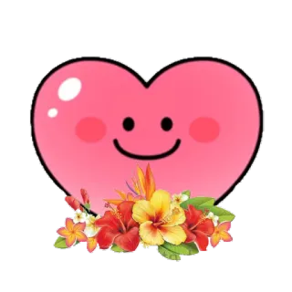 🌼 하트, 꽃, 귀여운, 카와이, 사랑, 미소 telegram sticker
