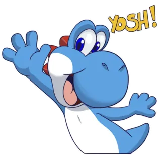 😄 Yoshi YOSH! วิดีโอเกม, นินเทนโด, โยชิ, ตัวละคร, สติกเกอร์ telegram sticker