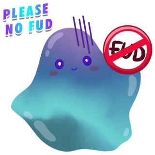 😡 PLEASE NO FUD Slang, Krypto, Kein FUD, Bitte kein FUD, FUD, Cartoon telegram sticker