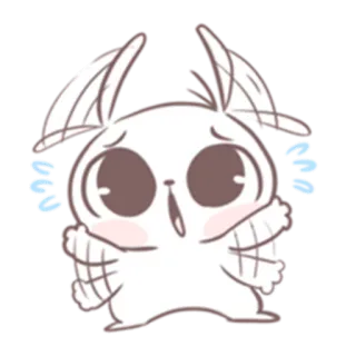 😫 귀여운, 만화, 동물, 표정, 카와이, 일러스트 telegram sticker