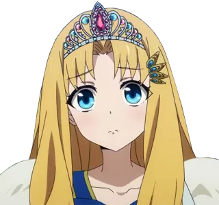😨 Anime, Mädchen, Prinzessin, Tiara, Cartoon whatsapp sticker