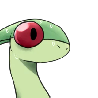 😐 Snivy Snivy, Pokémon, Anime, Kartun, Keringat, Kelelahan telegram sticker