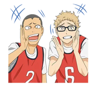 😀 アニメ, キャラクター, 表情, 制服 telegram sticker