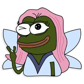 🧚‍♀️ Pepe the Frog frog, pepe, sticker, internet meme telegram sticker
