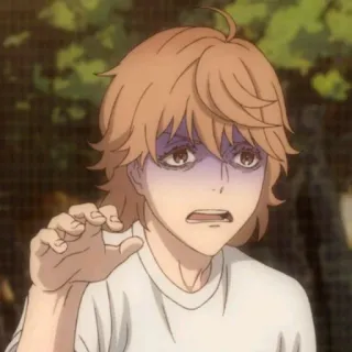 😰 Anime, Postać, Przestraszony, Zmartwiony, Osoba telegram sticker