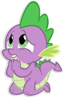 🙏 Spike My Little Pony spike, dragon, my little pony, cartoon, purple, green, cute telegram sticker