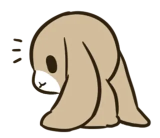 👀 coelho, animal, fofo, desenho animado, adesivo whatsapp sticker