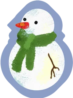 👌 snowman, winter, snow, christmas, holiday, carrot, scarf telegram sticker