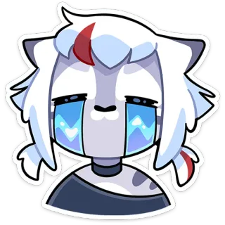 🌟 角色, 贴纸, 哭泣, 难过, 机器人, 兽人 telegram sticker