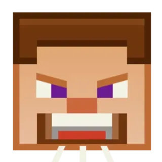 🤬 Steve Minecraft Minecraft, Steve, video game, blocky, angry, pixel art telegram sticker