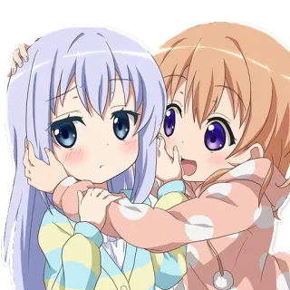 😇 Anime, Fofo, Garotas, Kawaii, Amigos, Mangá telegram sticker