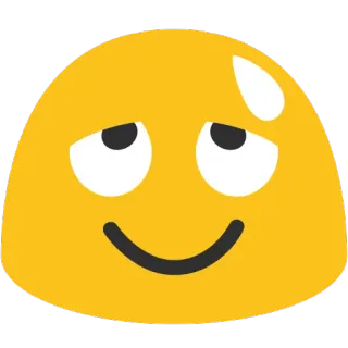 😥 emoji, smirk, face, yellow, funny, expression telegram sticker