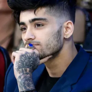 👑 Zayn Malik Sänger, Promi, Porträt, Tattoo, männlich, Person telegram sticker