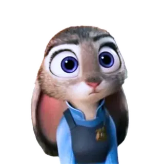 😳 Judy Hopps Zootopia judy, hopps, zootopia, cảnh sát, sĩ quan, phim hoạt hình, thỏ telegram sticker